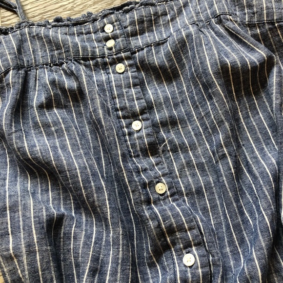 GUC GAP Chambray Pinstripe Linen Romper - Picture 6 of 16